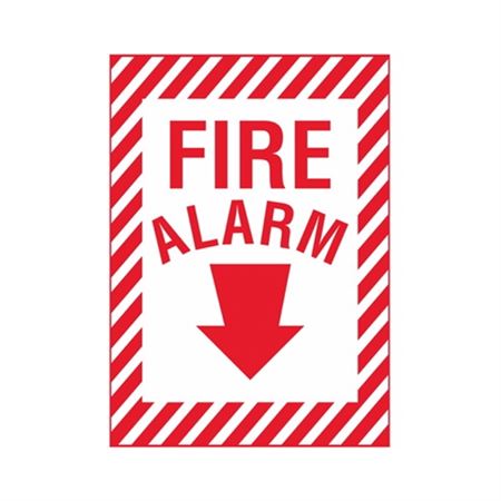 Fire Alarm (Down Arrow) 10"x14" Sign